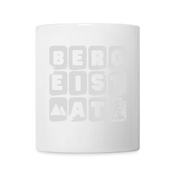 BErGEISTAT - BErGEISTERT, Wortspiel, dialekt - Tasse - Weiß - Vorne