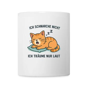 Chat ronflant - Motif de sommeil amusant - Mug blanc - blanc - Devant