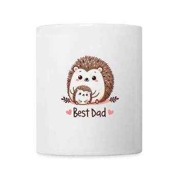 Bester Papa Igel - Tasse - Weiß - Vorne