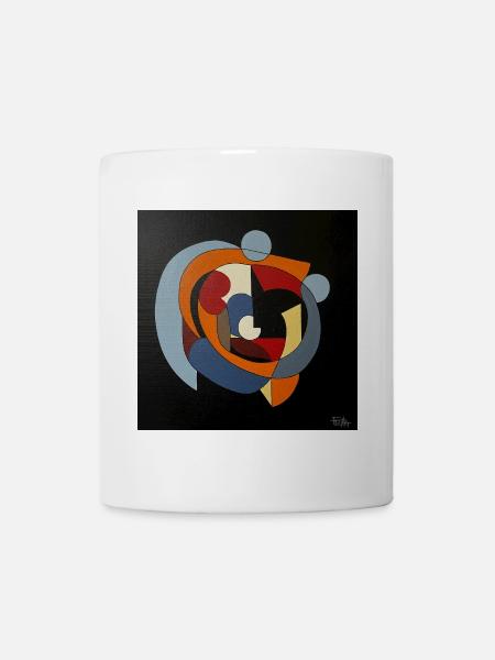 Artistic interaction in the play of colours - Mug - white
