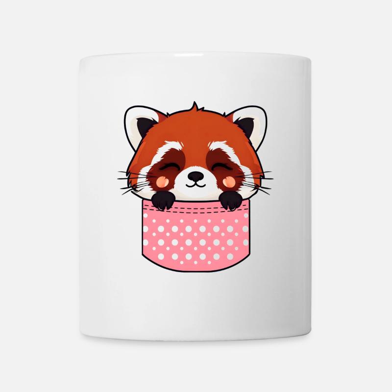 Panda roux kawaii - Mug blanc - blanc