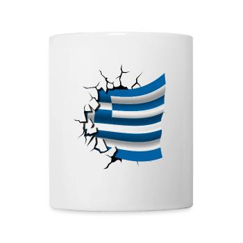 Drapeau de la Grèce - Grèce - Drapeau Broken Design - Mug blanc - blanc - Devant