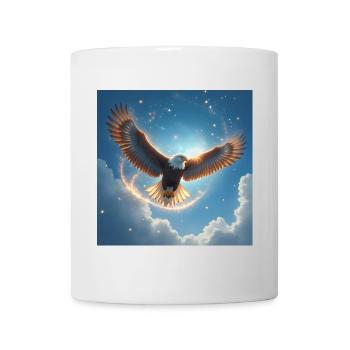 Krafttier Adler am Himmel - Tasse - Weiß - Vorne