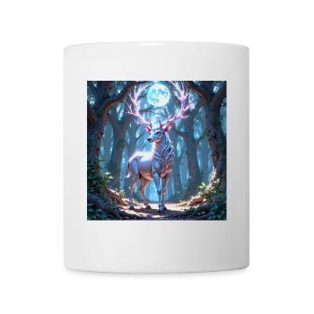 Power Animal Deer under the Moonlight - Mug - white - Front