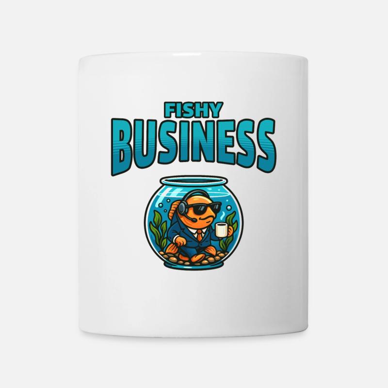 Fish business in the Aquarium - Mug - white