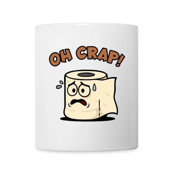 Oh Crap Toilet Paper Drawing - Mug - white - Front