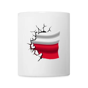 Flag of Poland - Poland - Flag Broken Design - Mug - white - Front