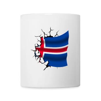 Flag of Iceland - Iceland - Flag Broken Design - Mug - white - Front