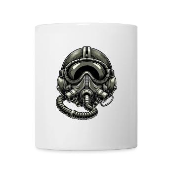Vintage Pilot Helmet - Mug - white - Front