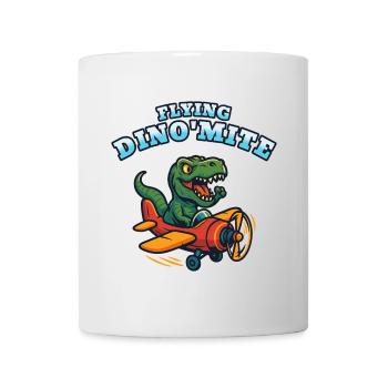 Flying Dino'Mite Plane - Mug - white - Front