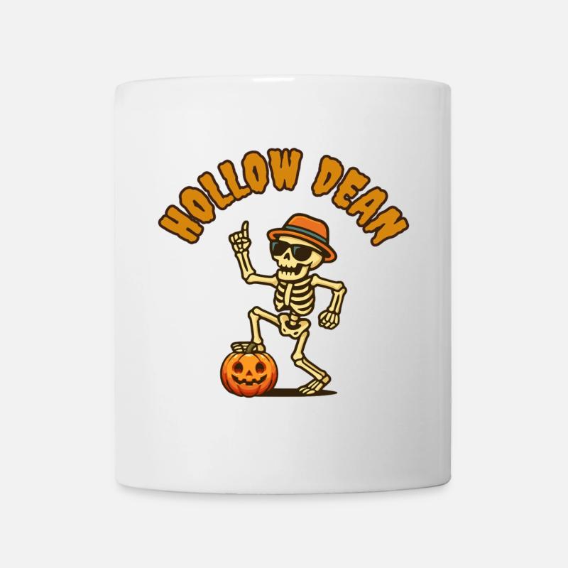 Skeleton Halloween with pumpkins - Mug - white