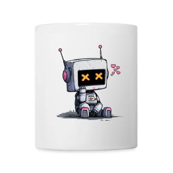 Robot in Love - Tasse - Weiß - Vorne