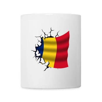 Flag of Romania - Romania - Flag Broken Design - Mug - white - Front