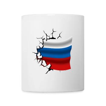 Flag of Russia - Russia - Flag Broken Design - Mug - white - Front