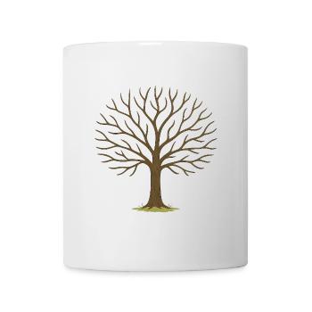 Silhouette de l’arbre d’hiver - Mug blanc - blanc - Devant