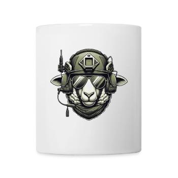 Schaf Militär Design - Tasse - Weiß - Vorne