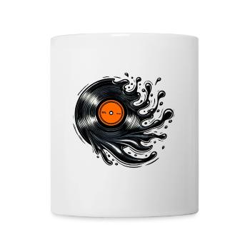 Vinyl Splash – Retro Music Style - Mug - white - Front