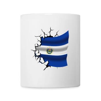 Drapeau du Salvador - Le Sauveur - Drapeau brisé - Mug blanc - blanc - Devant