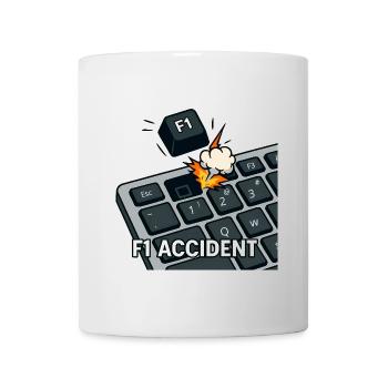 Accident de F1 - jeu de mots amusant - Mug blanc - blanc - Devant