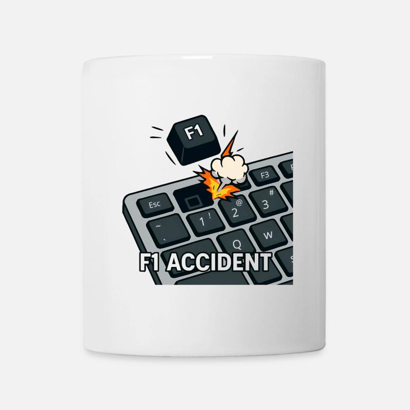 Accident de F1 - jeu de mots amusant - Mug blanc - blanc