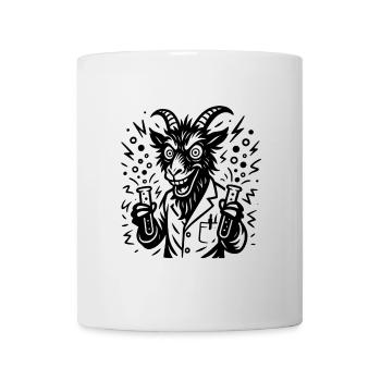 Chèvre scientifique – Design fou - Mug blanc - blanc - Devant