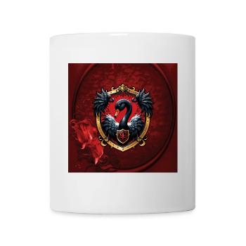 Le cygne noir : symbole d’élégance et de puissance. - Mug blanc - blanc - Devant