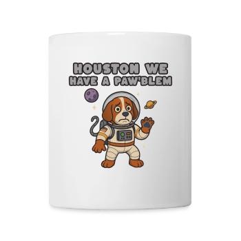 Weltraumhund im Raumanzug – Paw'blem - Tasse - Weiß - Vorne
