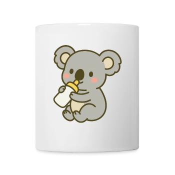 Cuddly koala with bottle - Mug - white - Front