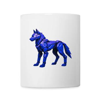 Futuristic Digital Wolf Illustration - Mug - white - Front