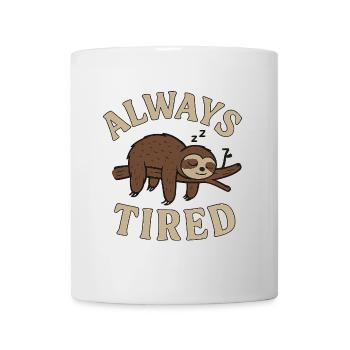 Always Tired – Sleeping Sloth on a Branch - Mug - white - Front