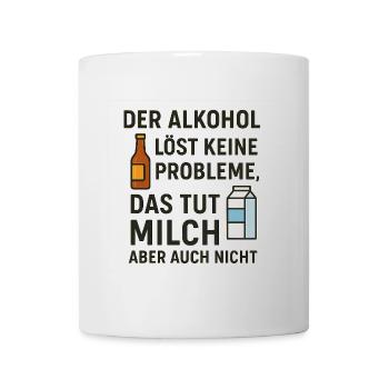 L’alcool ne résout aucun problème - Mug blanc - blanc - Devant