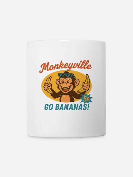 Affe - Monkeyville - Tasse - Weiß