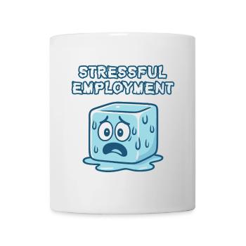 Stressful Work Life Cubic Cartoon - Mug - white - Front