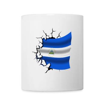 Flag of Nicaragua - Nicaragua - Flag Broken Des - Mug - white - Front