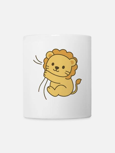 Cuddly Lion Baby - Snuggle King Cub - Mug - white