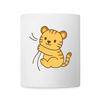 Snuggle Tiger Cub - Cuddly Tiger Baby - Mug - white - Front