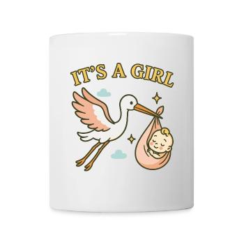 Sweet Baby Girl - Storch bringt Baby – It's a Girl - Mug - white - Front