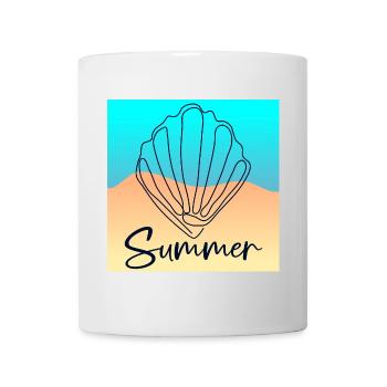 Line Art Seashell - Summer Beach - Mug - white - Front