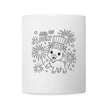 Patriotische Ziege – 4th of July USA Design - Tasse - Weiß - Vorne