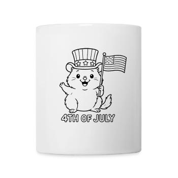 Patriotic Hamster – 4th of July USA Design - Mug - white - Front