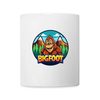 BigFoot Cartoon Wilderness Logo - Mug - white - Front