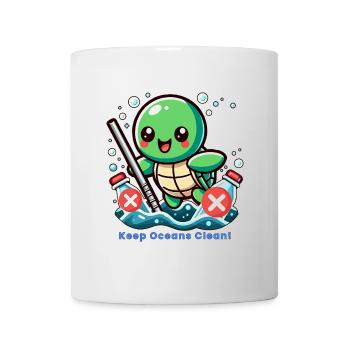 Garder les océans propres - Mug blanc - blanc - Devant