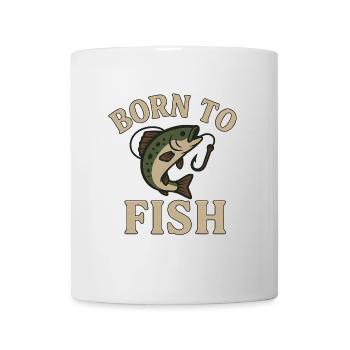 Born to Fish – Le design du pêcheur avec Fish & Hook - Mug blanc - blanc - Devant