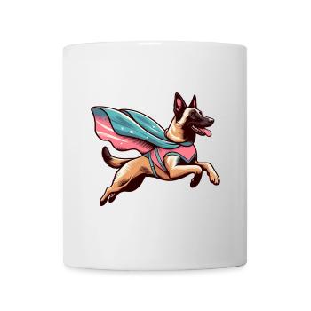 Super Dog Belgian Shepherd Cape Gift - Mug - white - Front