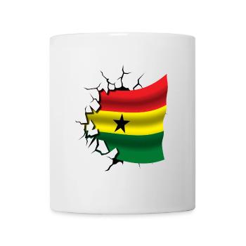 Flag of Ghana - Ghana - Flag Broken Design - Mug - white - Front