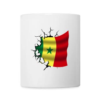 Drapeau du Sénégal - Sénégal - Drapeau Broken Design - Mug blanc - blanc - Devant