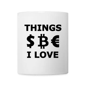 Bitcoin Symbol Design on Dark Background - Mug - white - Front