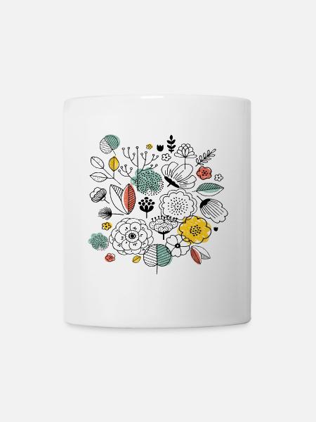 Flower Power - Tasse - Weiß