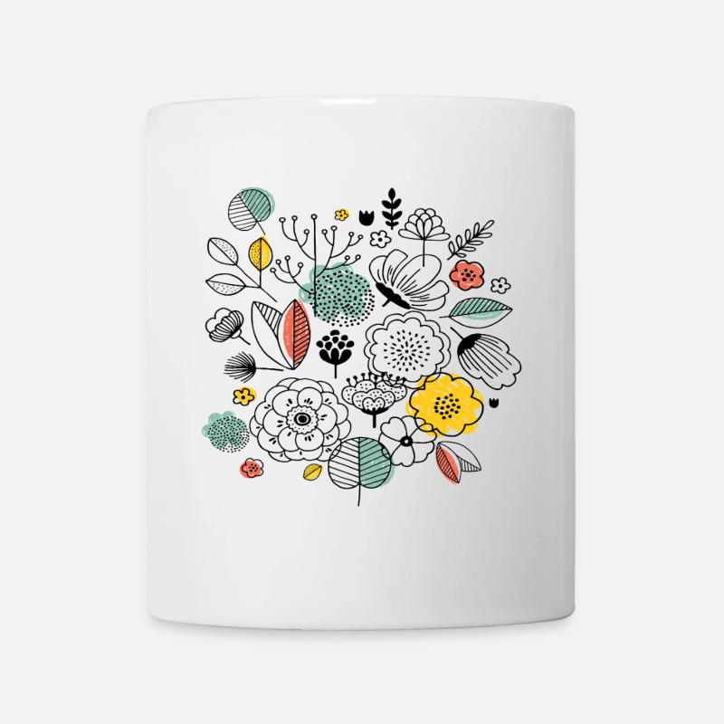 Flower Power - Tasse - Weiß