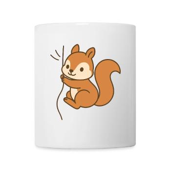 Écureuil blotti contre lui - Mug blanc - blanc - Devant